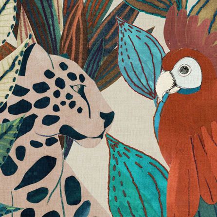 Εικόνα της ΤΑΠΕΤΣΑΡΙΑ ΜΕ ΜΟΤΙΒΟ GIUNGLA - ΕΚΡΟΥ-ΚΑΦΕ-ΠΕΤΡΟΛ