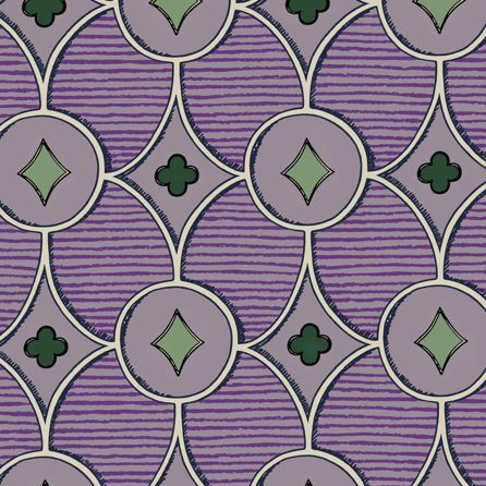 Εικόνα της ΥΦΑΣΜΑΤΑ ΕΠΙΠΛΩΣΕΩΝ QUATREFOIL - LAVENDER