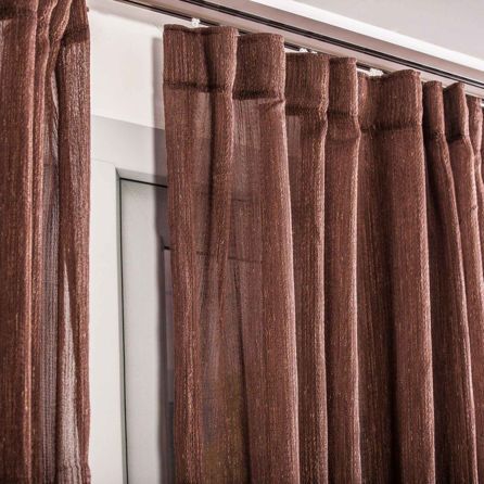 Εικόνα της ΚΟΥΡΤΙΝΑ ΜΕ ΤΡΕΣΑ HOME COLLECTION - ΚΑΦΕ ΣΚΟΥΡΟ