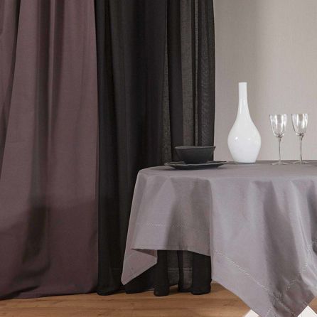 Εικόνα της ΚΟΥΡΤΙΝΑ ΜΕ ΤΡΕΣΑ HOME BASIC COLLECTIO - ΜΑΥΡΟ