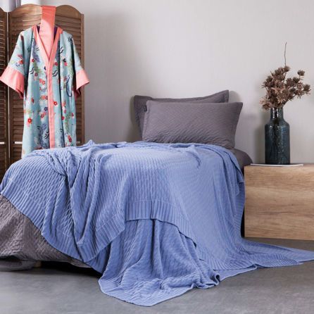 Εικόνα της ΚΟΥΒΕΡΤΑΚΙ ΚΑΝΑΠΕ BERMUDA - ΜΠΛΕ/ΛΙΛΑ