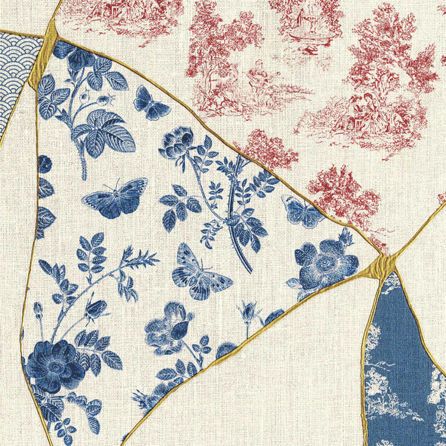 Εικόνα της ΤΑΠΕΤΣΑΡΙΑ ΜΕ ΜΟΤΙΒΟ KINTSUGI - ΜΠΛΕ/ΜΩΒ