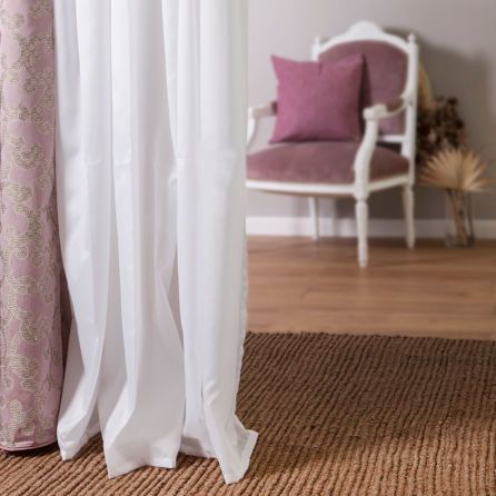 Εικόνα της ΚΟΥΡΤΙΝΑ ΜΕ ΤΡΕΣΑ HOME LINE - ΛΕΥΚΟ