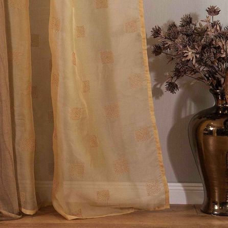 Εικόνα της ΚΟΥΡΤΙΝΑ ΜΕ ΤΡΕΣΑ HOME LINE - ΧΡΥΣΟ