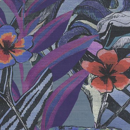 Εικόνα της PANEL JAIPUR GARDEN - ΜΩΒ/ΜΑΥΡΟ