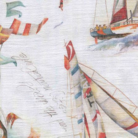 Εικόνα της ΥΦΑΣΜΑΤΑ ΚΟΥΡΤΙΝΑΣ REGATTA - ΛΕΥΚΟ/ΜΠΛΕ/ΠΟΡΤΟΚΑΛΙ