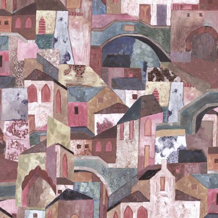 Εικόνα της ΤΑΠΕΤΣΑΡΙΑ ΜΕ ΜΟΤΙΒΟ BURANO WALL - ΡΟΖ/ΓΚΡΙ