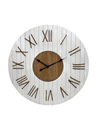 Εικόνα της ΕΙΔΗ ΔΙΑΚΟΣΜΗΣΗΣ ΡΟΛΟΙ ΞΥΛΙΝΟ ΛΕΥΚΟ 8 - ΛΕΥΚΟ/ΜΠΕΖ