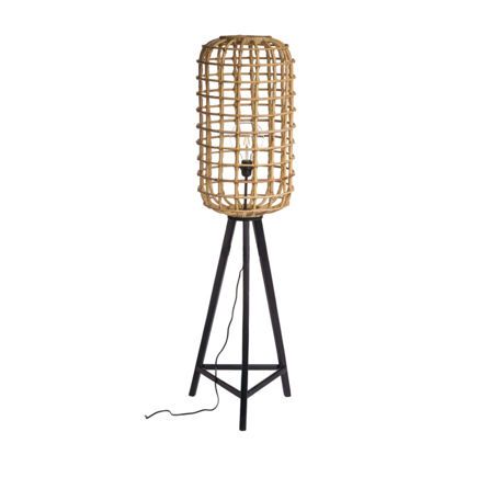 Εικόνα της ΔΙΑΚΟΣΜΗΤΙΚΟ WOODEN FLOOR LAMP - ΚΑΦΕ