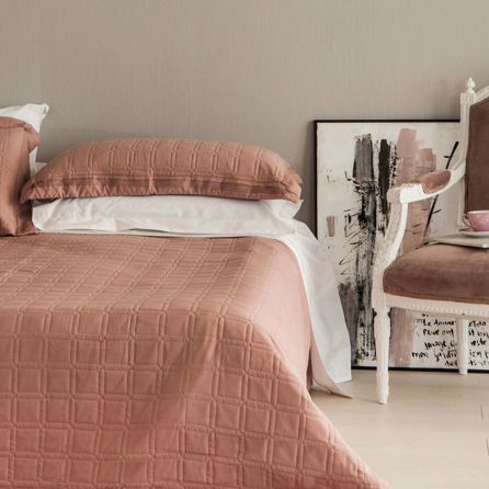 Εικόνα της ΚΑΛΥΜΜΑΤΑ ΚΡΕΒΑΤΙΟΥ ΚΟΥΒΕΡΛΙ PLEATED - ΡΟΖ