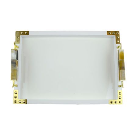 Εικόνα της ΔΙΣΚΟΙ/ΠΙΑΤΕΛΕΣ AGATE TRAY - ΛΕΥΚΟ