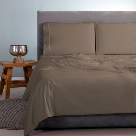 Εικόνα της ΣΕΝΤΟΝΙΑ SATIN PLAIN SET - ΚΑΦΕ ΣΚΟΥΡΟ