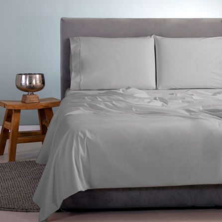 Εικόνα της ΣΕΝΤΟΝΙΑ SATIN PLAIN SET - ΓΚΡΙ ΑΠΑΛΟ