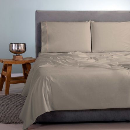 Εικόνα της ΣΕΝΤΟΝΙΑ SATIN PLAIN SET - ΜΠΕΖ/ΕΚΡΟΥ