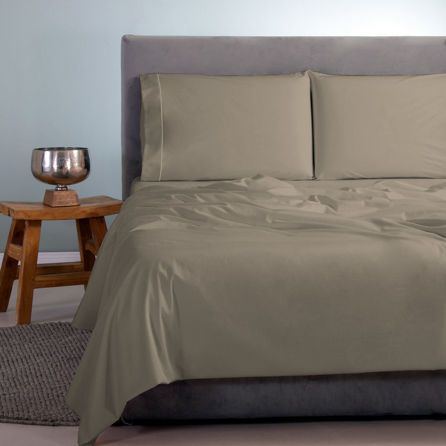 Εικόνα της ΣΕΝΤΟΝΙΑ SATIN PLAIN SET - ΠΡΑΣΙΝΟ/ΛΑΔΙ