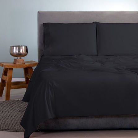 Εικόνα της ΣΕΝΤΟΝΙΑ SATIN PLAIN SET - ΜΑΥΡΟ