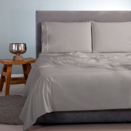 Εικόνα της ΣΕΝΤΟΝΙΑ SATIN PLAIN SET - ΓΚΡΙ ΑΝΟΙΧΤΟ