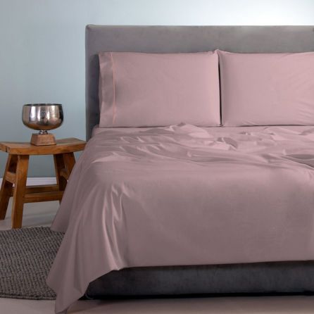 Εικόνα της ΣΕΝΤΟΝΙΑ SATIN PLAIN SET - ΡΟΖ ΣΚΟΥΡΟ