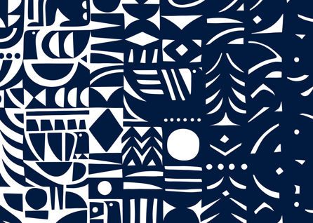 Εικόνα της ΤΑΠΕΤΣΑΡΙΑ ΜΕ ΜΟΤΙΒΟ YON VARJO - ΑΣΠΡΟ-ΜΠΛΕ