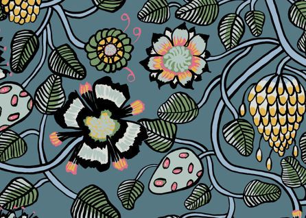 Εικόνα της ΤΑΠΕΤΣΑΡΙΑ ΜΕ ΜΟΤΙΒΟ PIENI TIARA - ΠΕΤΡΟΛ/ΠΡΑΣΙΝΟ